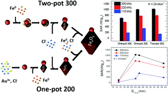 Graphical abstract: Gold–iron oxide dimers for magnetic hyperthermia: the key role of chloride ions in the synthesis to boost the heating efficiency