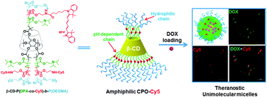 Graphical abstract: pH-Responsive unimolecular micelles based on amphiphilic star-like copolymers with high drug loading for effective drug delivery and cellular imaging