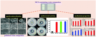 Graphical abstract: Ca-Doped mesoporous SiO2/dental resin composites with enhanced mechanical properties, bioactivity and antibacterial properties