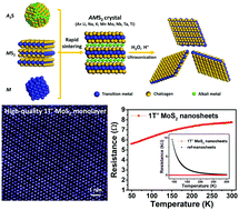 Graphical abstract: High-quality single-layer nanosheets of MS2 (M = Mo, Nb, Ta, Ti) directly exfoliated from AMS2 (A = Li, Na, K) crystals