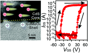 Graphical abstract: One-step fabrication of CdS:Mo–CdMoO4 core–shell nanoribbons for nonvolatile memory devices with high resistance switching