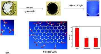 Graphical abstract: Facile preparation and the stepwise formation mechanistic investigation of gram-scale nitrogen-doped graphene quantum dots