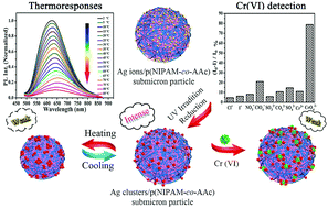 Graphical abstract: Thermo-responsive photoluminescent silver clusters/hydrogel nanocomposites for highly sensitive and selective detection of Cr(vi)