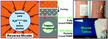 Graphical abstract: An elastomer for epidermal electronics with adjustable adhesion force and stretchability obtained via a reverse-micelle-induced process