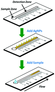 Graphical abstract: A distance-based paper sensor for the determination of chloride ions using silver nanoparticles