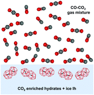 Graphical abstract: Selective trapping of CO2 gas and cage occupancy in CO2–N2 and CO2–CO mixed gas hydrates