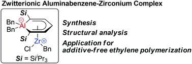 Graphical abstract: A zwitterionic aluminabenzene–alkylzirconium complex having half-zirconocene structure: synthesis and application for additive-free ethylene polymerization
