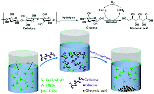 Graphical abstract: Catalytic deep eutectic solvents for highly efficient conversion of cellulose to gluconic acid with gluconic acid self-precipitation separation