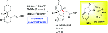 Graphical abstract: Asymmetric synthesis of functionalized tetrahydrofluorenones via an NHC-catalyzed homoenolate Michael addition