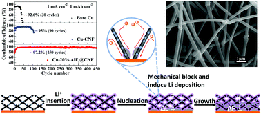 Graphical abstract: AlF3-Modified carbon nanofibers as a multifunctional 3D interlayer for stable lithium metal anodes