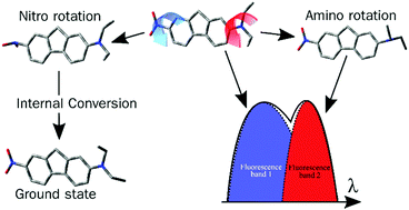 Graphical abstract: Solvent-dependent dual fluorescence of the push–pull system 2-diethylamino-7-nitrofluorene
