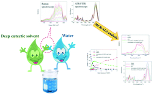 Graphical abstract: Deep eutectic–water binary solvent associations investigated by vibrational spectroscopy and chemometrics