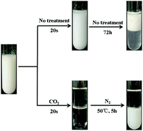 Graphical abstract: Controllable CO2-responsiveness of O/W emulsions by varying the alkane carbon number of a tertiary amine