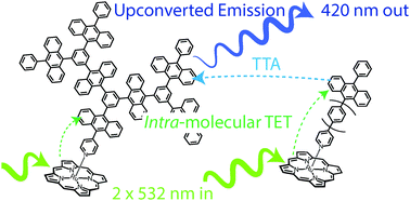 Graphical abstract: Singlet and triplet energy transfer dynamics in self-assembled axial porphyrin–anthracene complexes: towards supra-molecular structures for photon upconversion