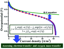 Graphical abstract: Assessing the electron transfer and oxygen mass transfer of the oxygen reduction reaction using a new electrode kinetic equation