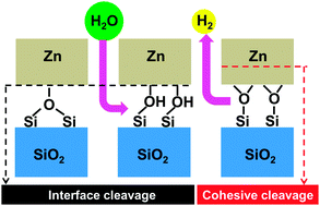 Graphical abstract: Effects of surface hydroxylation on adhesion at zinc/silica interfaces