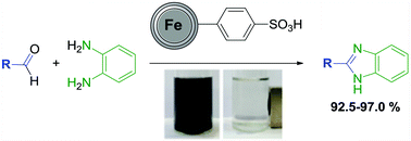 Graphical abstract: Sulfonated carbon-encapsulated iron nanoparticles as an efficient magnetic nanocatalyst for highly selective synthesis of benzimidazoles
