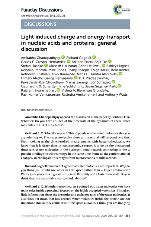 Light induced charge and energy transport in nucleic acids and proteins: general discussion