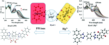 Graphical abstract: Donor–π–acceptor (D–π–A) dyad for ratiometric detection of Hg2+ and PPi