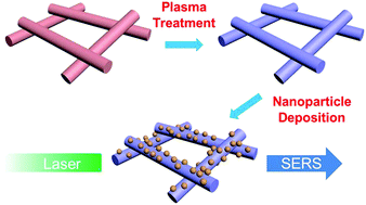 Graphical abstract: Plasma-treated electrospun nanofibers as a template for the electrostatic assembly of silver nanoparticles