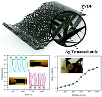 Graphical abstract: Highly robust and flexible n-type thermoelectric film based on Ag2Te nanoshuttle/polyvinylidene fluoride hybrids