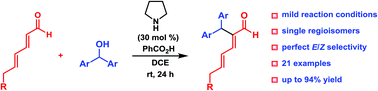 Graphical abstract: Highly regioselective α-alkylation of α,β,γ,δ-unsaturated aldehydes