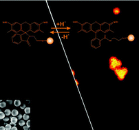 Graphical abstract: Nanoporous silica nanoparticles functionalized with a fluorescent turn-on spirorhodamineamide as pH indicators