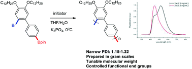Graphical abstract: Controlled synthesis of ortho, para-alternating linked polyarenes via catalyst-transfer Suzuki coupling polymerization
