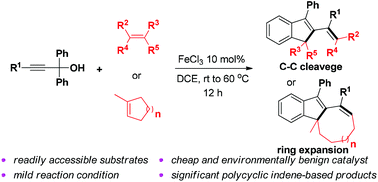 Graphical abstract: A concise synthesis of indene-based polycyclic compounds via FeCl3-catalyzed cascade cyclization