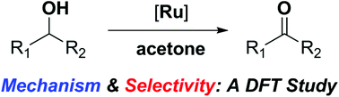 Graphical abstract: Mechanistic insights into the ruthenium-catalyzed site-selective oxidation of alcohols