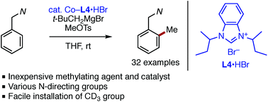 Graphical abstract: Cobalt-catalyzed directed ortho-methylation of arenes with methyl tosylate