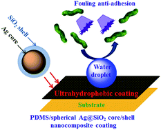 Graphical abstract: Silicone/Ag@SiO2 core–shell nanocomposite as a self-cleaning antifouling coating material