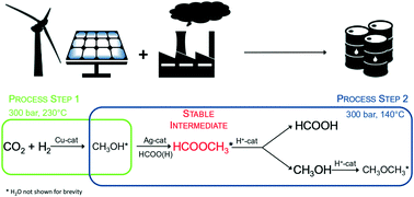 Graphical abstract: Towards a continuous formic acid synthesis: a two-step carbon dioxide hydrogenation in flow