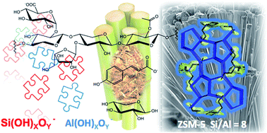 Graphical abstract: Biomass-mediated ZSM-5 zeolite synthesis: when self-assembly allows to cross the Si/Al lower limit