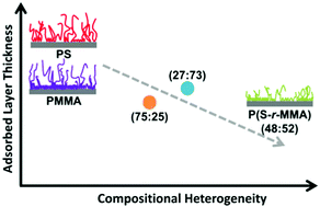 Graphical abstract: Competing polymer–substrate interactions mitigate random copolymer adsorption