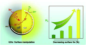Graphical abstract: Surface stoichiometry manipulation enhances solar hydrogen evolution of CdSe quantum dots