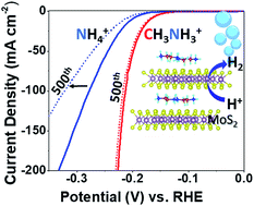 Graphical abstract: Stable methylammonium-intercalated 1T′-MoS2 for efficient electrocatalytic hydrogen evolution