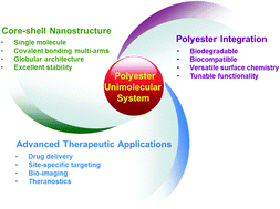 Graphical abstract: Biodegradable polyester unimolecular systems as emerging materials for therapeutic applications