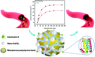 Graphical abstract: Bead-type polystyrene/nano-CaCO3 (PS/nCaCO3) composite: a high-performance adsorbent for the removal of interleukin-6