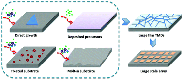 Graphical abstract: Large-scale synthesis of 2D metal dichalcogenides