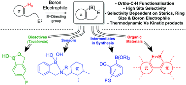 Graphical abstract: Intramolecular (directed) electrophilic C–H borylation