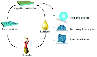 Graphical abstract: Liquid infused surfaces with anti-icing properties