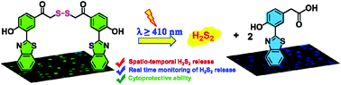 Graphical abstract: Real-time monitoring of a photoactivated hydrogen persulfide donor for biological entities