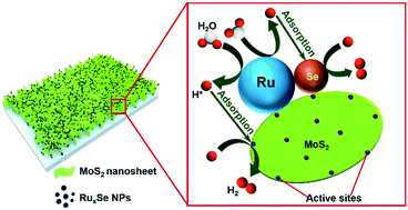 Graphical abstract: RuxSe@MoS2 hybrid as a highly efficient electrocatalyst toward hydrogen evolution reaction