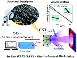 Graphical abstract: Pore structure and electrochemical properties of CNT-based electrodes studied by in situ small/wide angle X-ray scattering