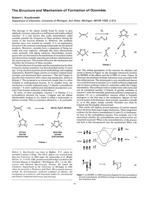 The structure and mechanism of formation of ozonides