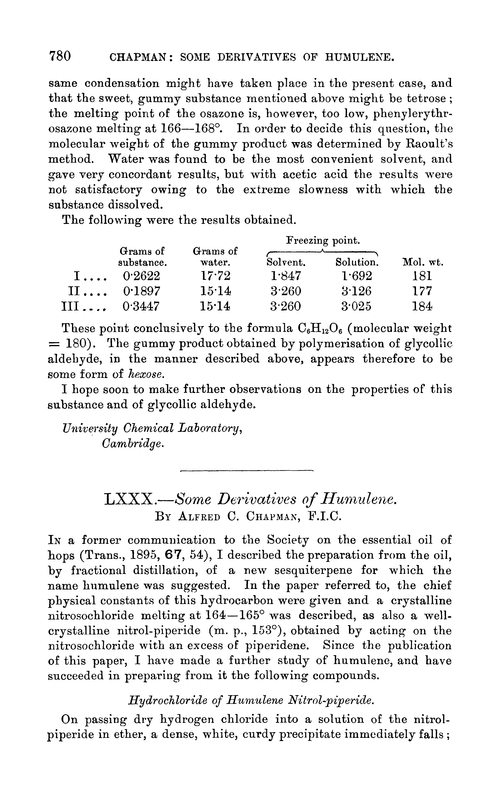 LXXX.—Some derivatives of humulene