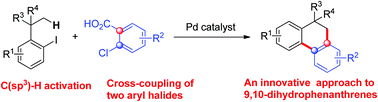 Graphical abstract: C(sp3)–H activation-enabled cross-coupling of two aryl halides: an approach to 9,10-dihydrophenanthrenes