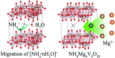 Graphical abstract: A theoretical study on the role of ammonium ions in the double-layered V2O5 electrode