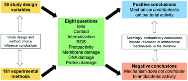 Graphical abstract: Towards resolution of antibacterial mechanisms in metal and metal oxide nanomaterials: a meta-analysis of the influence of study design on mechanistic conclusions